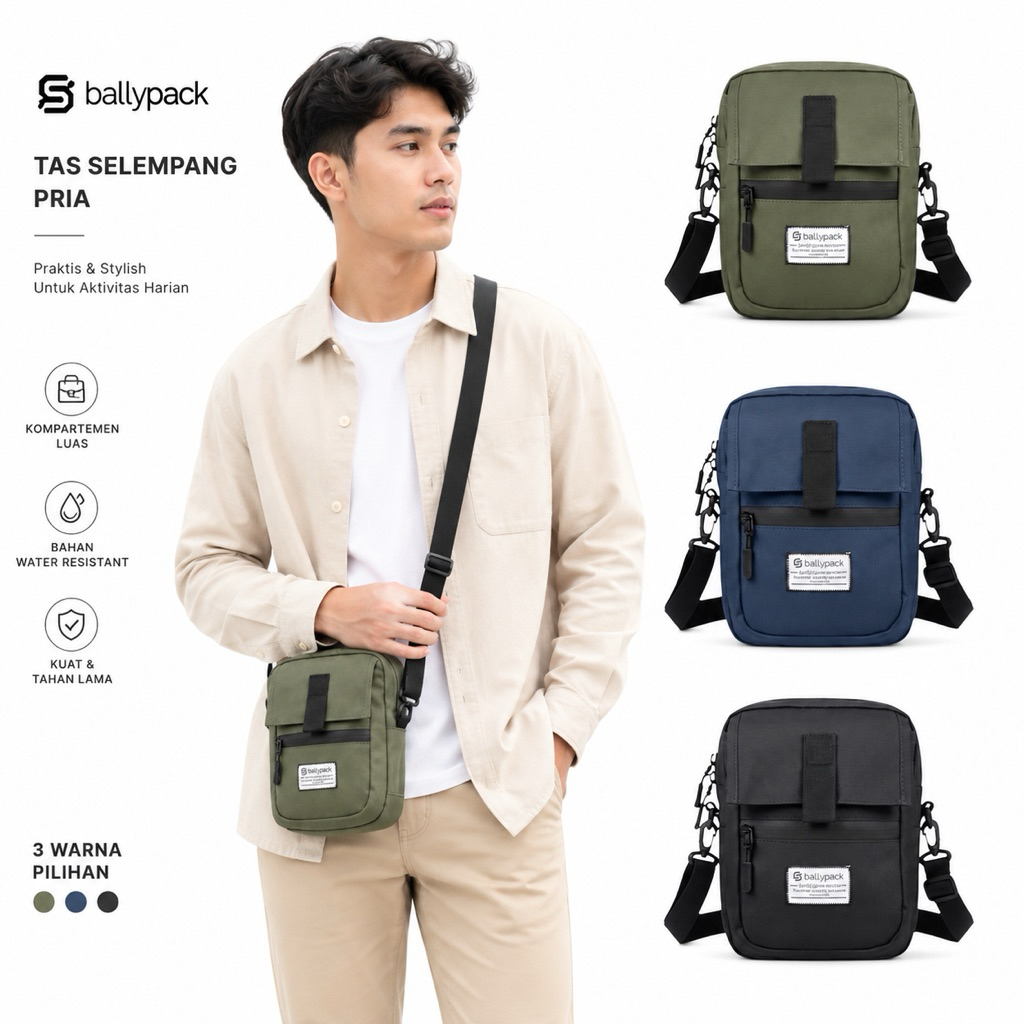 Tas Selempang Pria Waterproof Cordura Bimo - Slingbag Tactical Casual