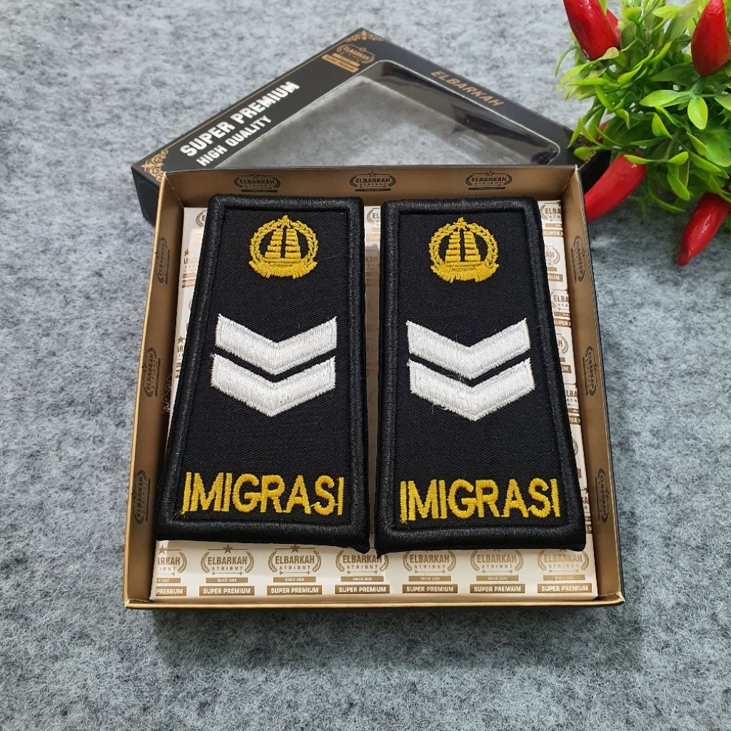 PANGKAT PDH IMIGRASI 2B FULL BORDIR TIMBUL TERBARU ATRIBUT KEMENIMIPAS / LAPAS / IMIGRASI / POLUSPAS