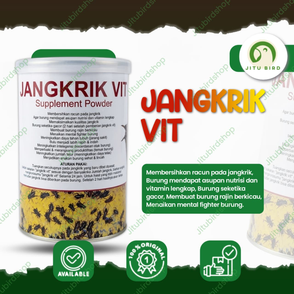 Sempati Jangkrik Vit Pakan Khusus Jangkrik Untuk Burung Murai Kacer Cucak Anis Jadi Gacor Jangkrik-V