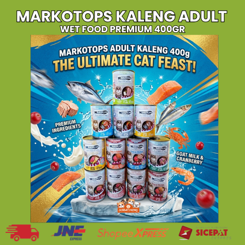 MARKOTOPS ADULT KALENG 400GR 1 DUS ISI 24 | MARKOTOPS MAKANAN BASAH KALENG - KHUSUS EXPEDISI