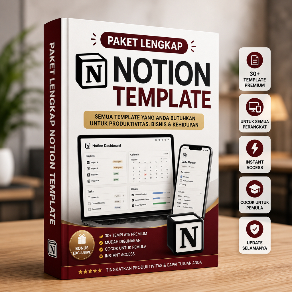 PAKET LENGKAP TEMPLATE NOTION