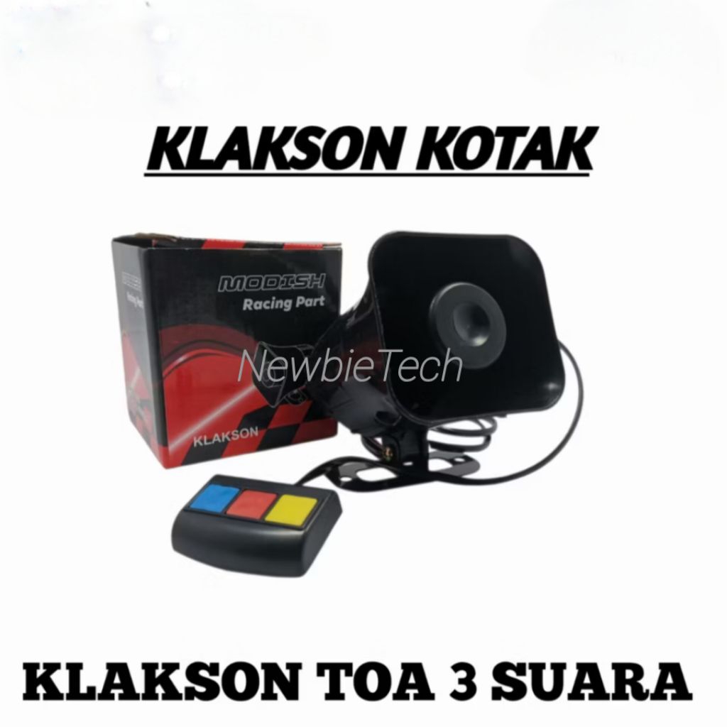 Klakson Toa Sirine 3 Suara Klakson Toa Kotak 3 Tombol Motor Mobil Universal / Klakson Toa