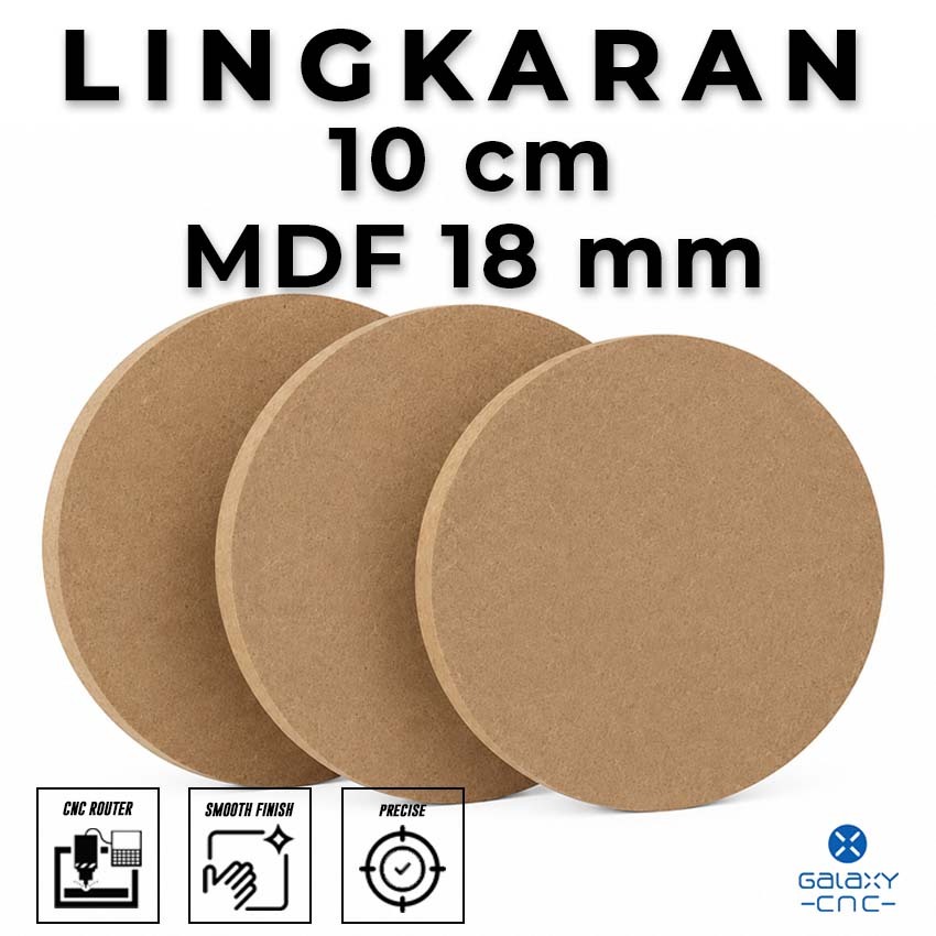 Lingkaran 10 cm - MDF 18 mm - MDF board / papan MDF kayu