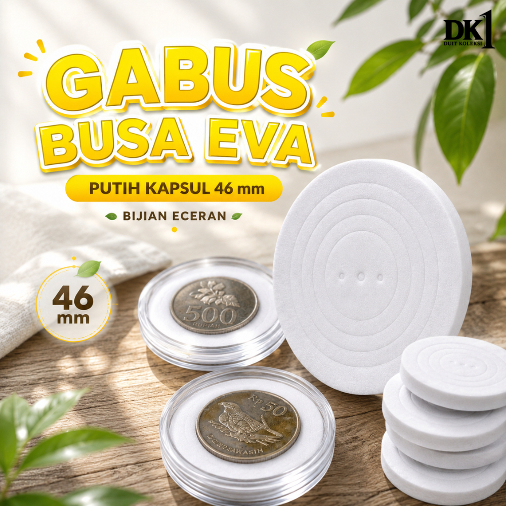 Gabus Busa Eva Putih Kapsul 46 mm Bijian Eceran