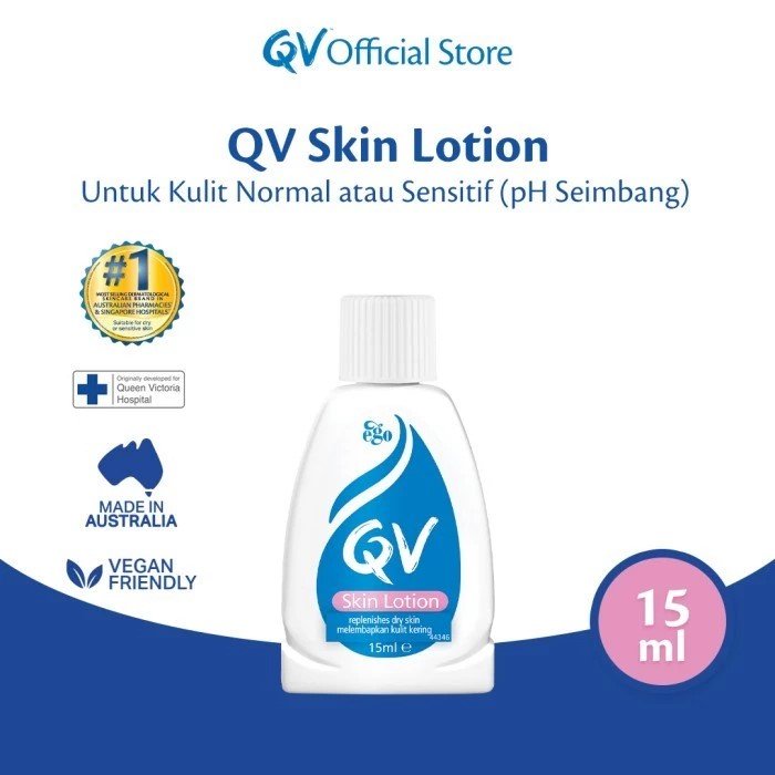 QV TRAVEL SIZE SKIN LOTION 15ML BODY LOTION / SABUN MANDI GENTLE WASH 15GR / QV CREAM 15GR