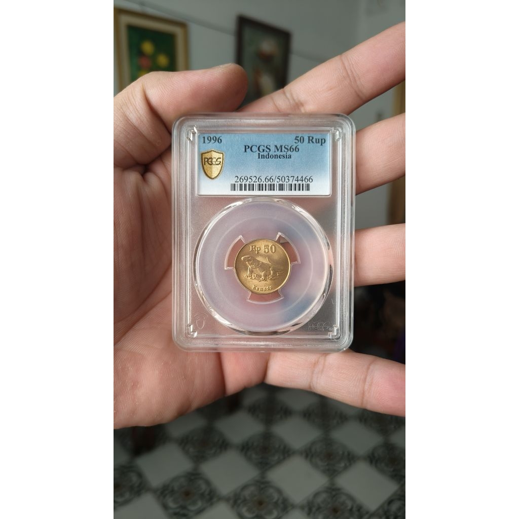 Koin Kuno 50 Rupiah Komodo 1996 PCGS