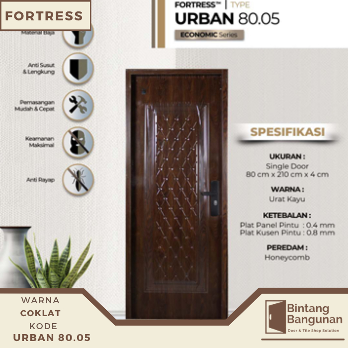 Pintu Kamar | Pintu Rumah Baja JBS - URBAN 05