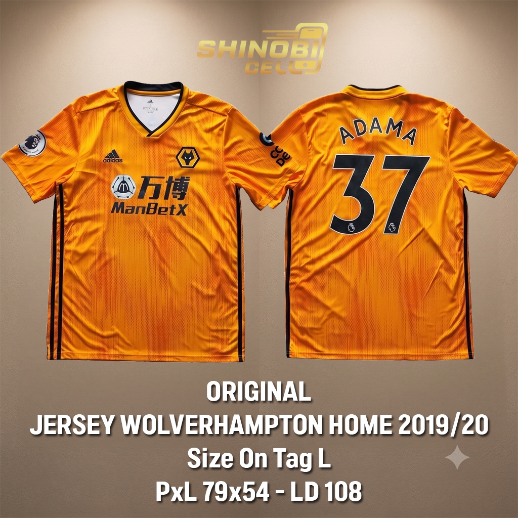 Jersey Wolverhampton Home 2019 / 20 Wolves ADAMA #37 Size L