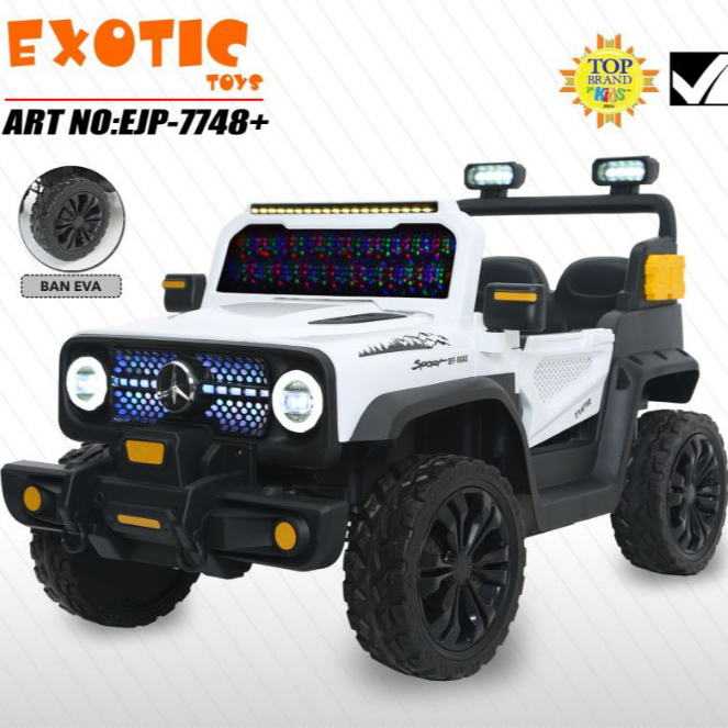NEW Mobil Aki Anak EXOTIC Jeep Rubicon EJP7707 EJP7748 EJP7737 EJP7745 Kendaraan Mainan 7748 7707