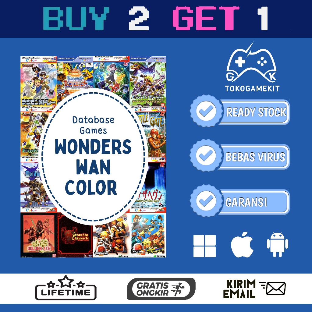 [G0416] Database Games - WonderSwan Color (wswanc) (1999) - Game PC HP Windows Android MacOS IOS