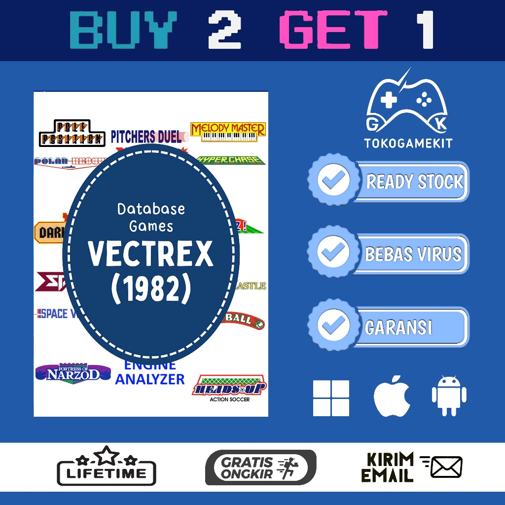 [G0419] Database Games - Vectrex (1982) - Game PC HP Windows Android MacOS IOS Bios