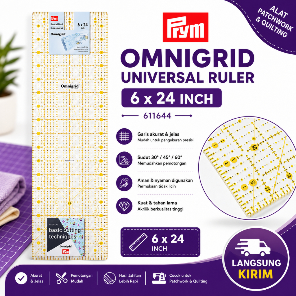 PRYM Penggaris Omnigrid Universal 6 x 24 Inch - 611644