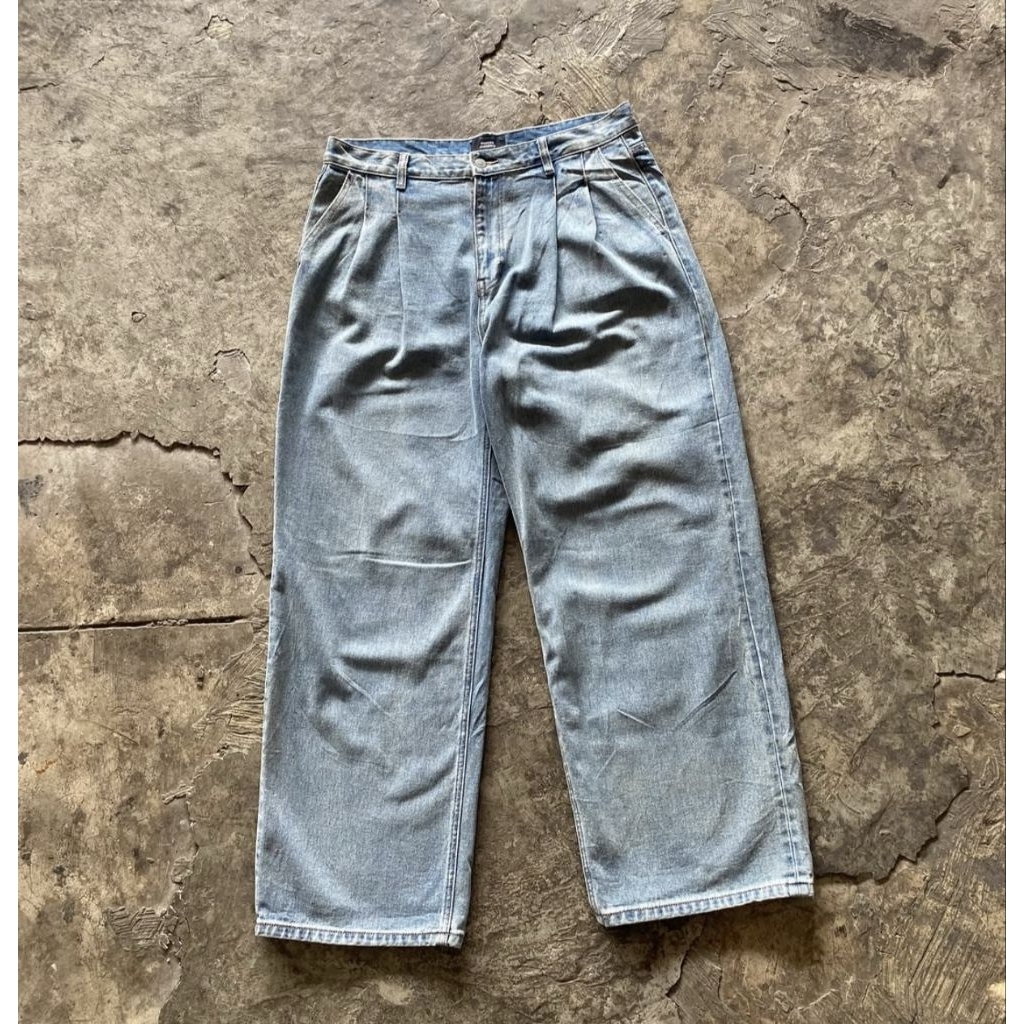 musinsa standart baggy long pants denim