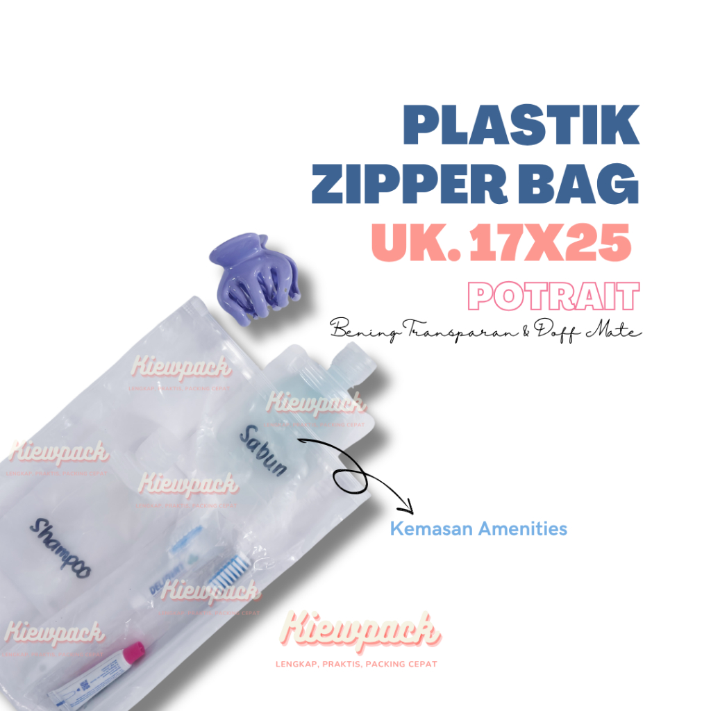 Klip - Plastik Ziplock - Plastik Klip - Ziplock - Ziplock Plastik Bening Dan Doff Potrait 17x25
