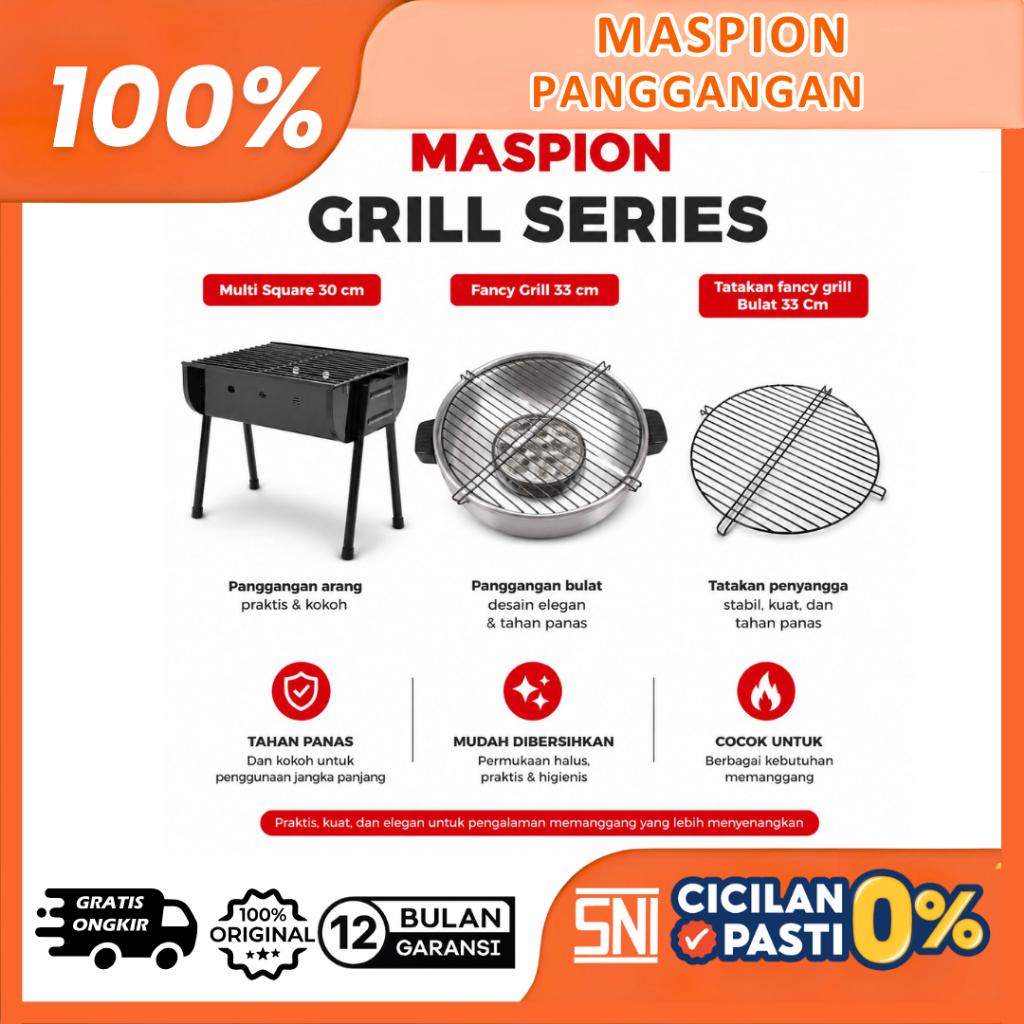 Maspion Pemanggang Fancy Grill Magic Roaster / Alat Pemanggang Maspion Alat Bakaran Sate - DM