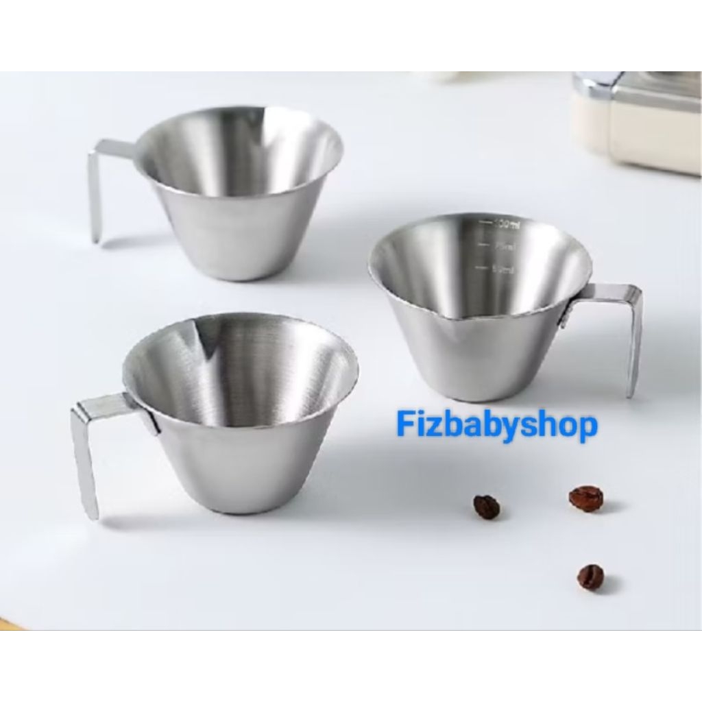 Expresso Server Stainless Steel 100ML Handel Flat.Cangkir kopi Mini Anti karat