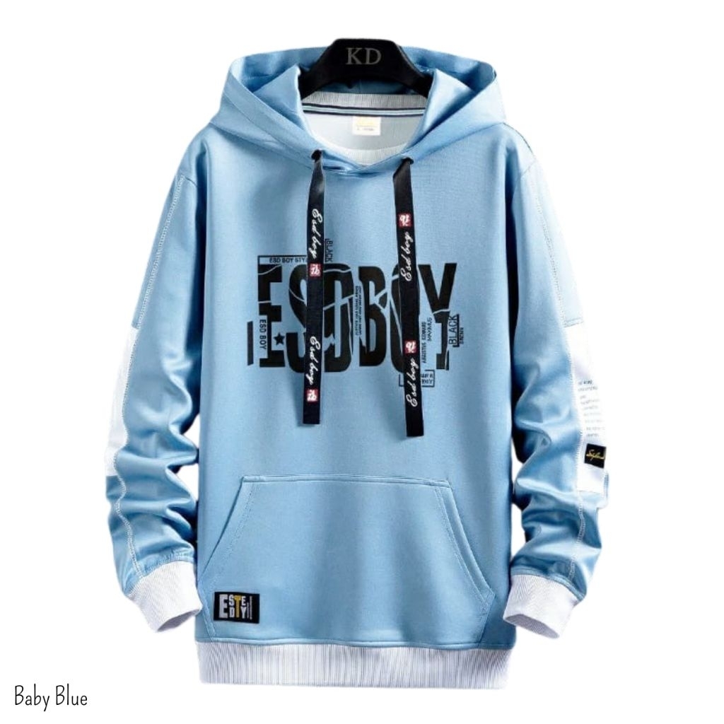 Jaket Hoodie Pria AV - Desain Kekinian, Bahan Fleece Lembut, All Size Fit L
