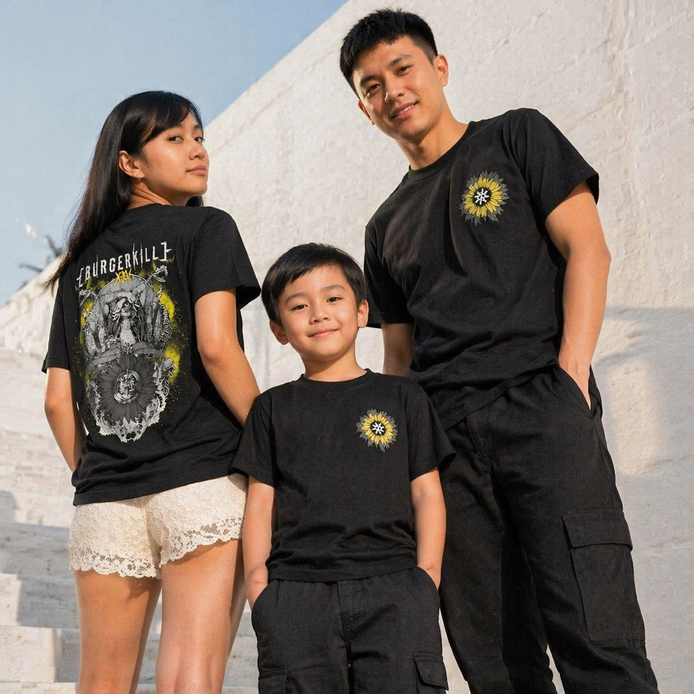 Kaos Burgerkill × Maternal Disaster Institution Tshirt 100% Cotton | Bisa untuk Kaos Ayah Anak | Bis