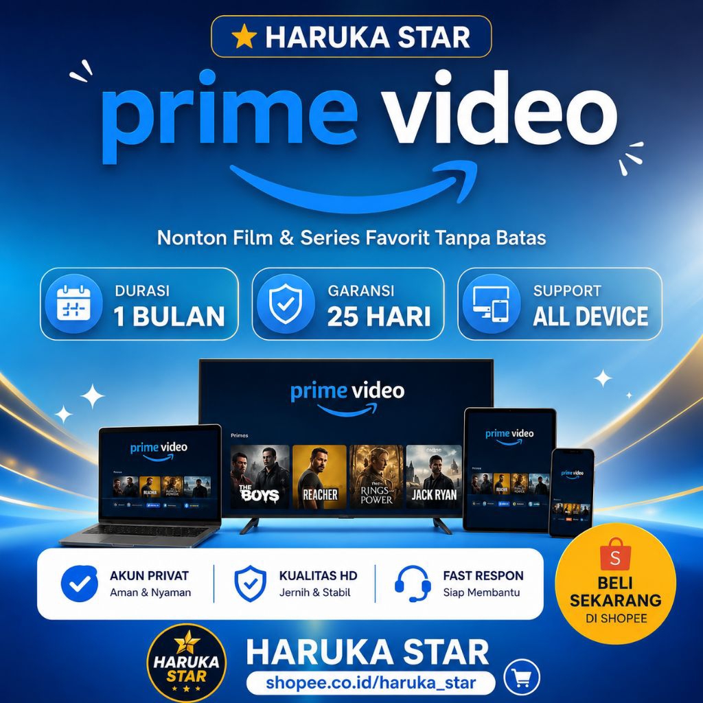 PRIME VIDEO PRVT TEMPLATE PREMIUM BERGARANSI