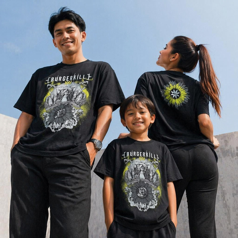Kaos Burgerkill × Maternal Disaster Tshirt 100% Cotton | Bisa untuk Kaos Ayah Anak | Bisa Untuk Fami