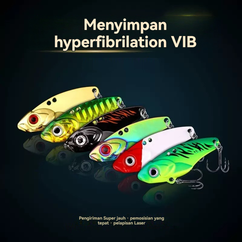 VIB 3 Warna 10g Belakang Ultra Tipis Vibra Fast Sinking Metal Fat VIB