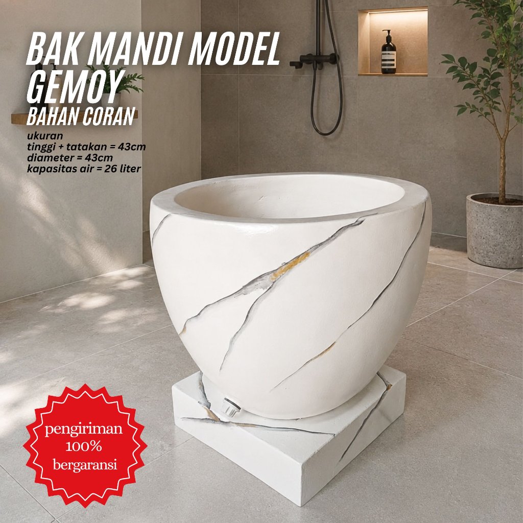 Bak Mandi Model Gemoy 43x43 (ONGKIR OTOMATIS) Bisa Langsung Di CO