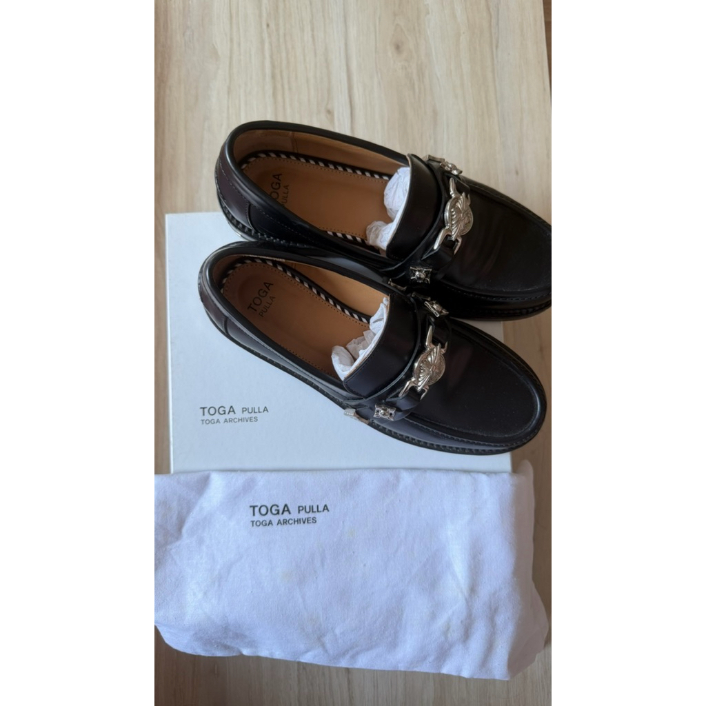 Toga Pulla Loafers Black Polido