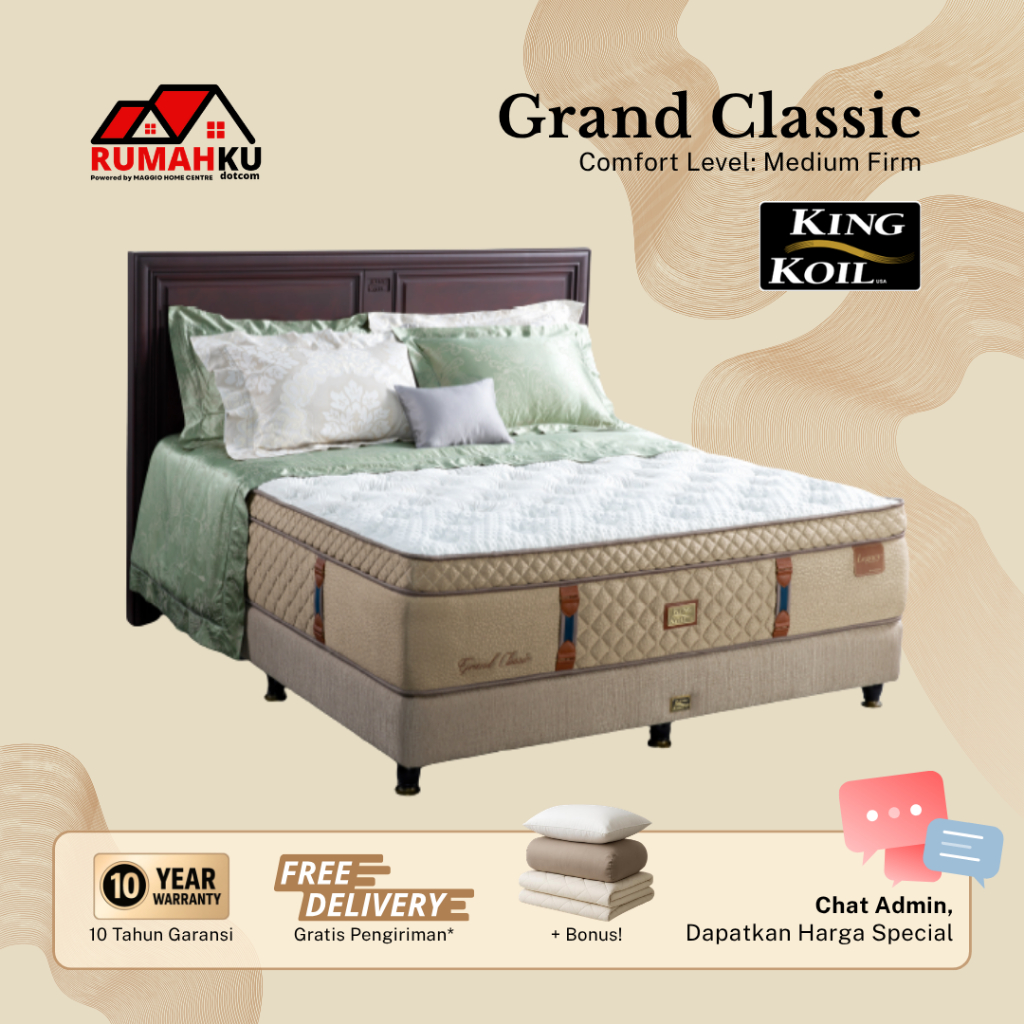 KASUR KING KOIL - KASUR KINGKOIL - KASUR PREMIUM - GRAND CLASSIC  M26 - LEGACY - KING KOIL