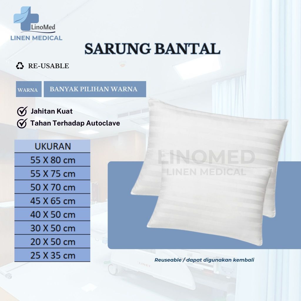Sarung Bantal - CVC300TC / Katun Dobby Salur