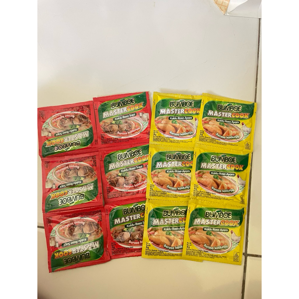 [BUNDLE] BUMBOE Kaldu Ayam 6x+ Sapi 6x by Mastercook Free BumBoe Ayam Goreng + BumBoe Ikan Goreng