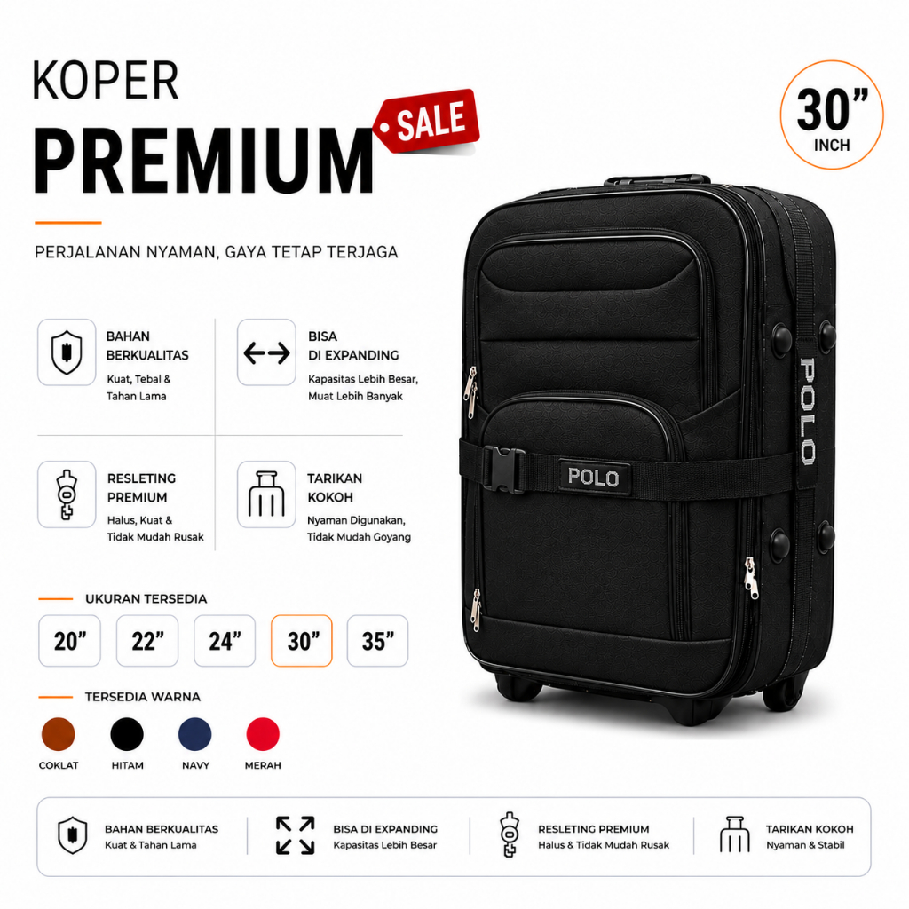 Koper Jumbo 28 inch Expanding Koper Bagasi Koper 30 inch Travel Bag Koper Jakarta