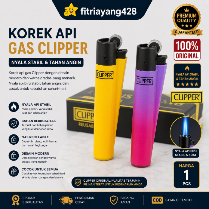 Bisa COD Korek Api Gradasi Clipper