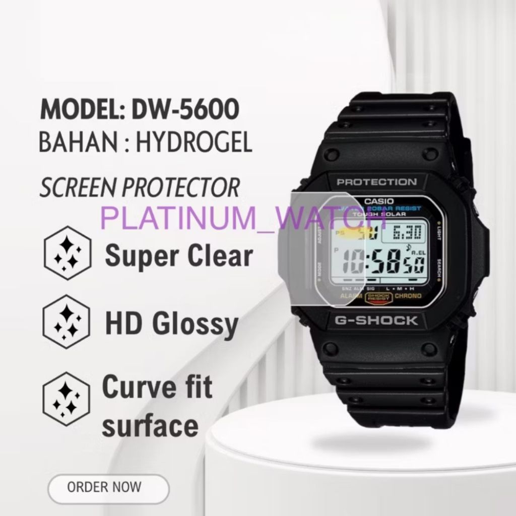ANTIGORES JAM TANGAN HYDROGEL DW-5600 DW 5600 DW5600 SCREEN PROTECTOR / PELINDUNG KACA / PELINDUNG L