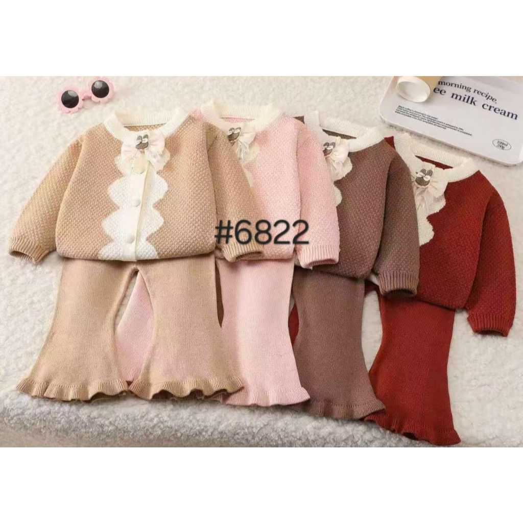 LS Kids | Grosir | #90-6822 Setelan rajut anak perempuan bahan premium knit | 8-30 bulan | Harga per
