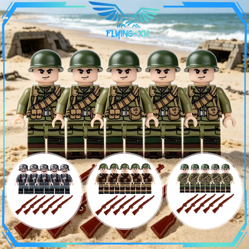 Orang Lego Aksesoris Lengkap Lego Orang Tentara Mainan Lego Tentara 5pcs T Lego Perang