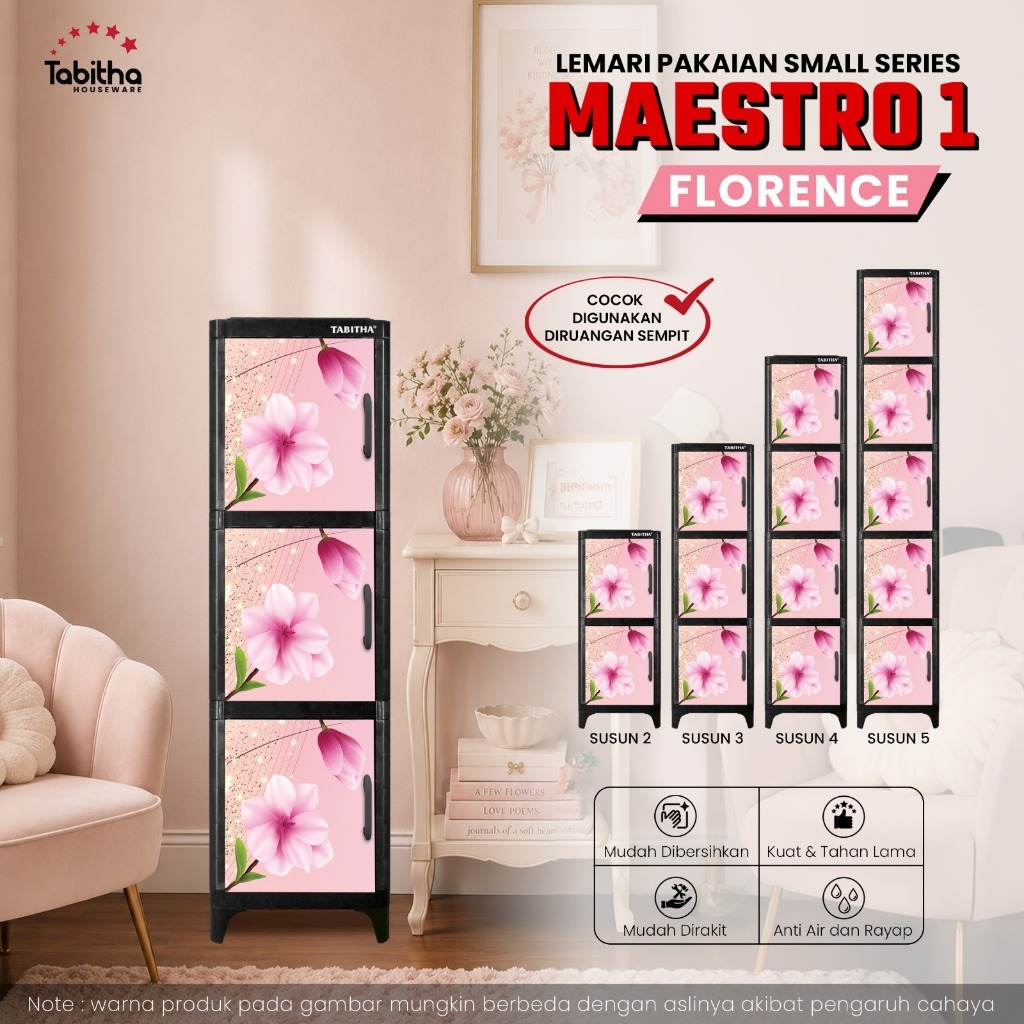 lemari swing tabitha 3 susun maestro / lemari tabitha maestro 3 susun / lemari plastik mini 3 susun