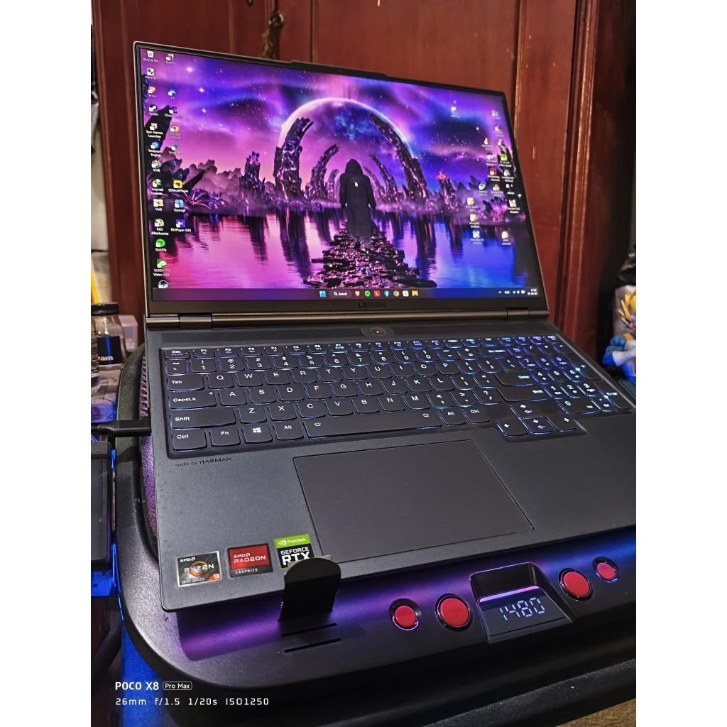 Laptop RTX 3080 16GB RARE LENOVO LEGION 7 2022 16ACHg6 RYZEN 9 5900HX RAM 32GB SSD 2TB