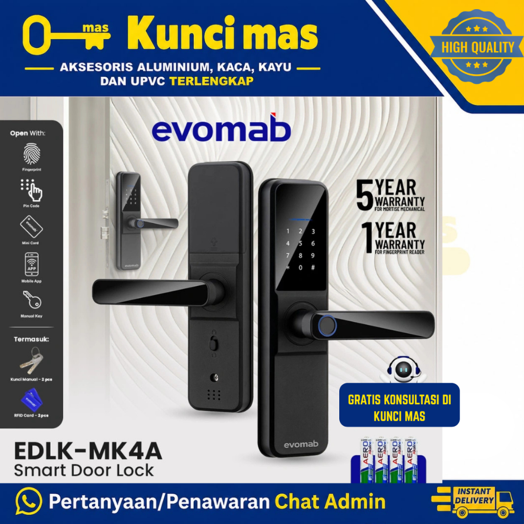 Smart lock / Digital Lock Evomab Termurah EDLK MK-4A