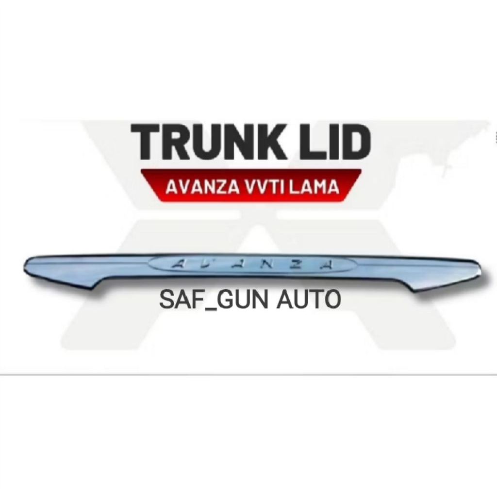 LIST TRUNKLID PINTU BAGASI BELAKANG TOYOTA AVANZA LAMA (2004-2011) WARNA CHROME