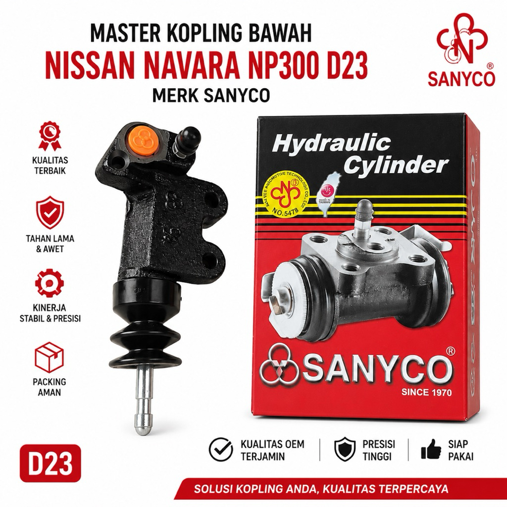 Master Kopling Bawah Nissan Navara NP300 D23 Hydraulic Cylinder SANYCO