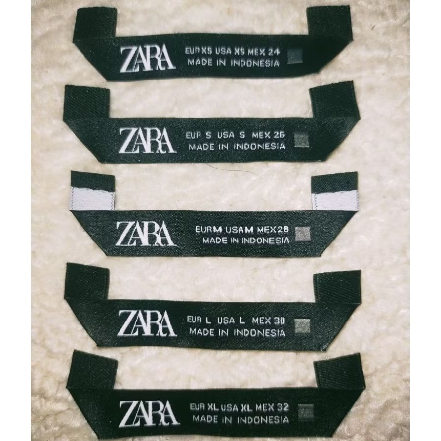 tag zara size label wash tag