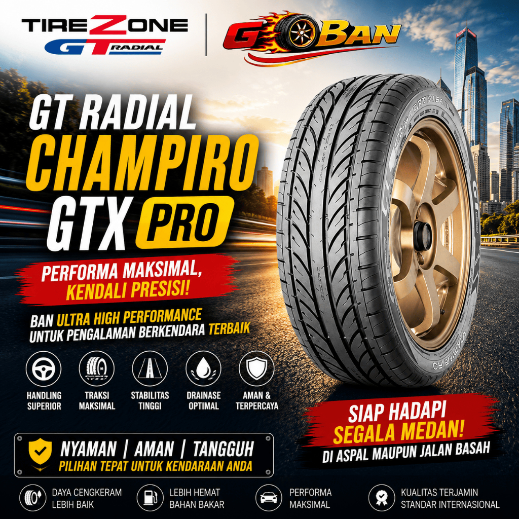 Ban Mobil GT Radial CHAMPIRO GTX PRO 235/60 R16 Tubeless