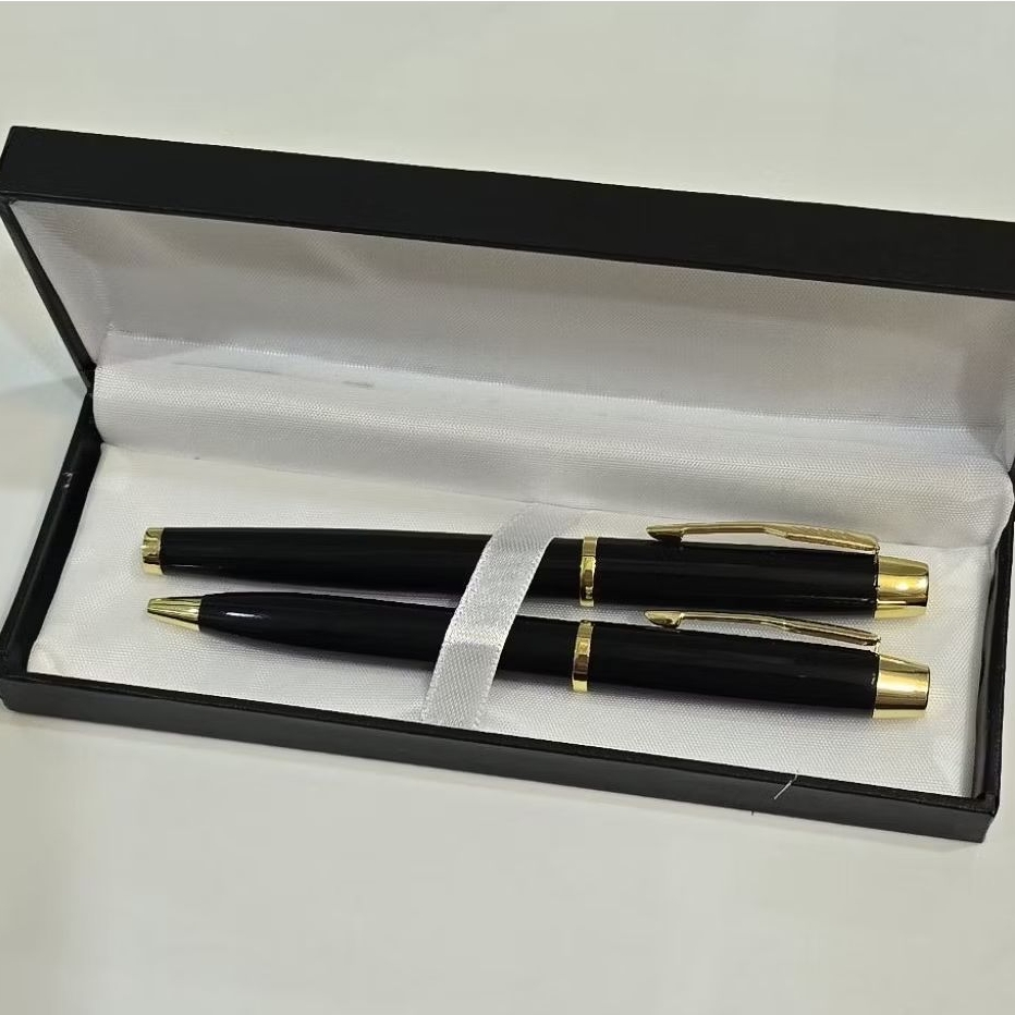 Free Custom Pen Parker Set Ballpoint ,Roller Ballpoint Dengan Box Premium