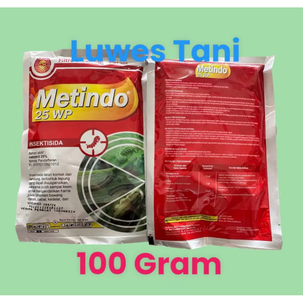 Metindo 25 wp 100gram insektisida metindo merah