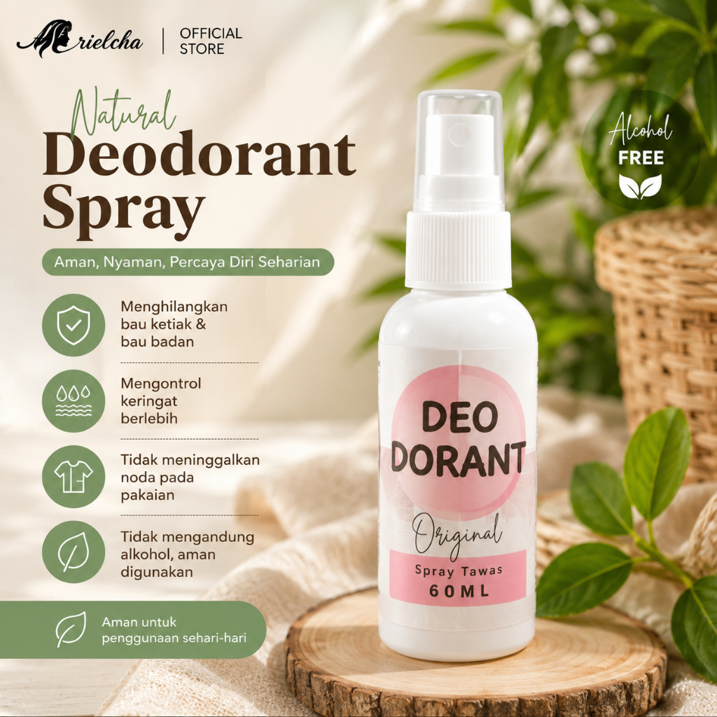DEODORANT TAWAS SPRAY ORIGINAL 60 ML BPOM ANTI BAU BADAN VIRAL