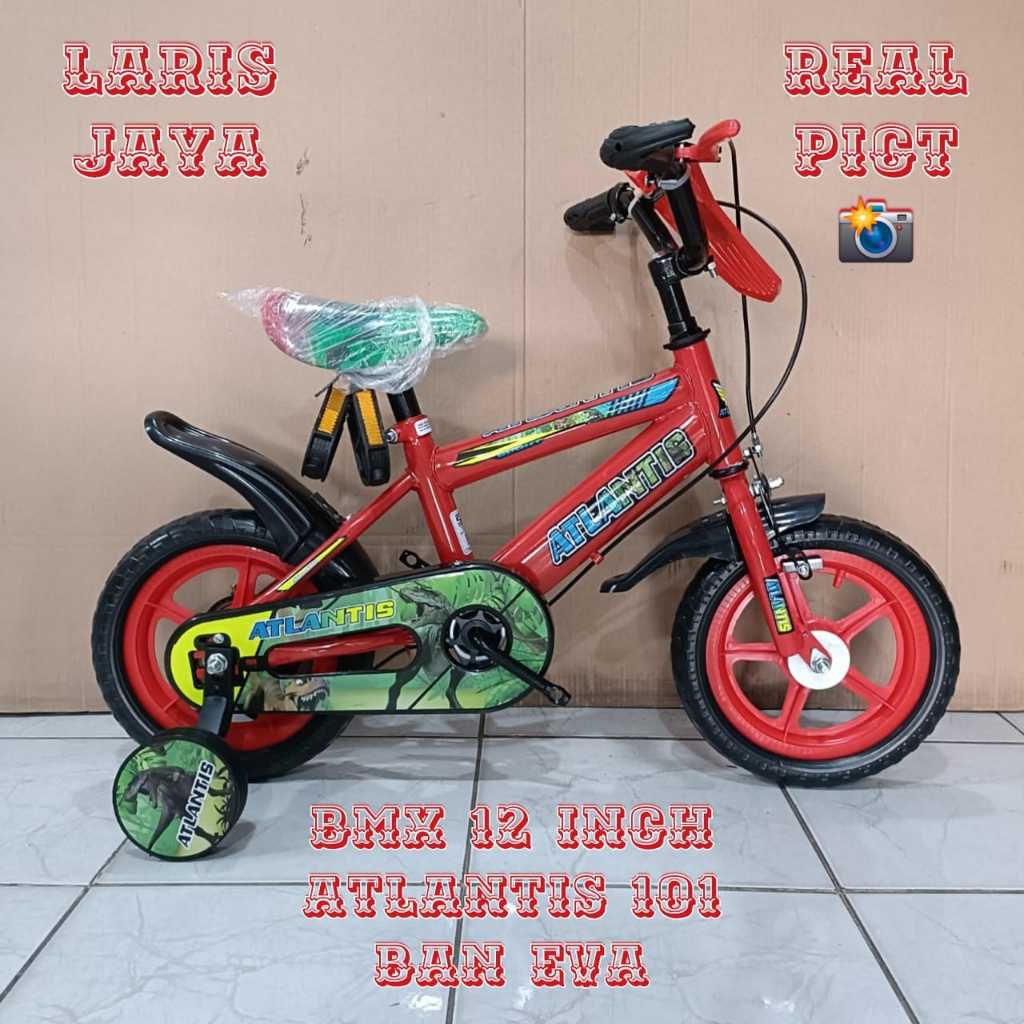 sepeda anak laki laki bmx 12 inch atlantis 101 trex ban eva terbaru