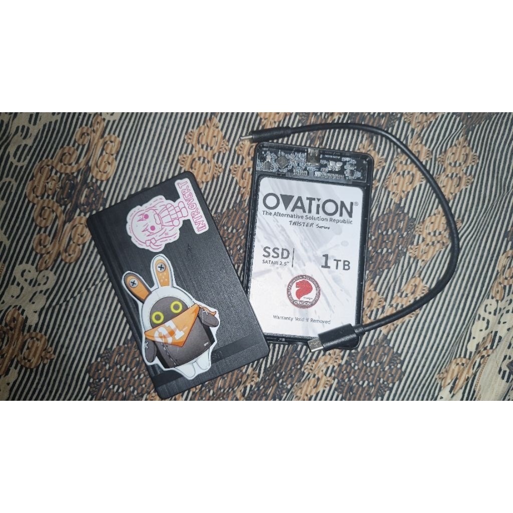 DIJUAL CEPAT SSD SATA 1 TB OVATION SECOND BONUS ENCLOSURE TYPE C