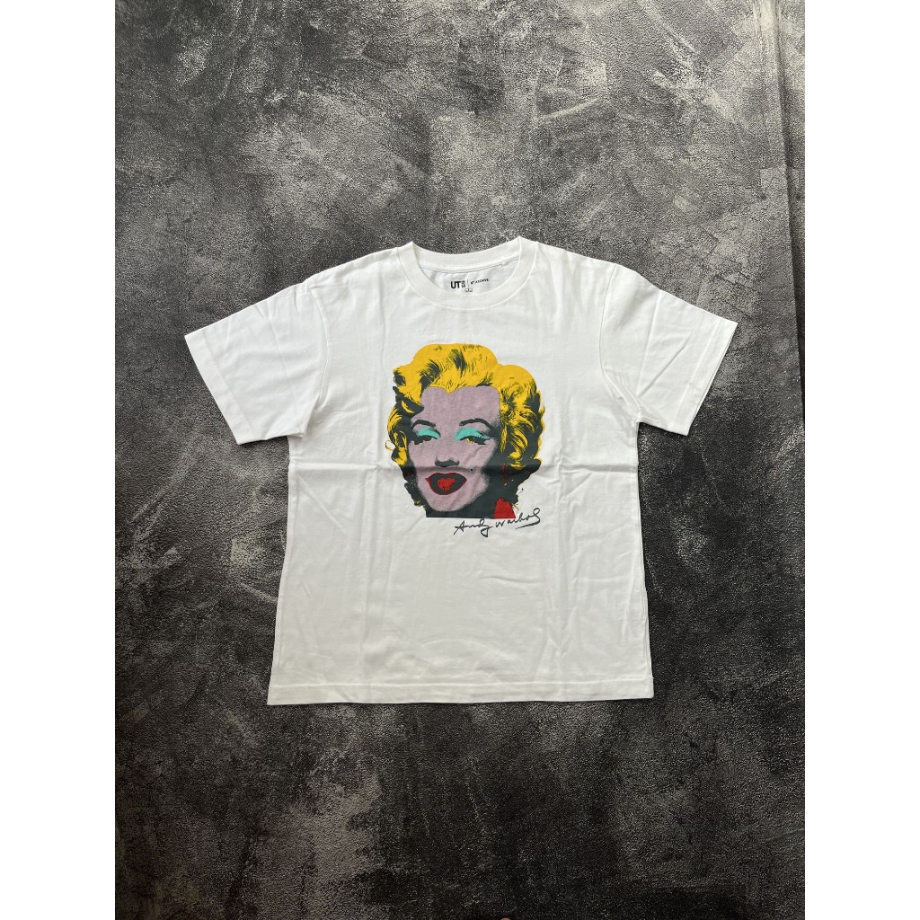 Tshirt Uniqlo UT x Andy Warhol X Marilyn Monroe Kaos Putih ukuran S