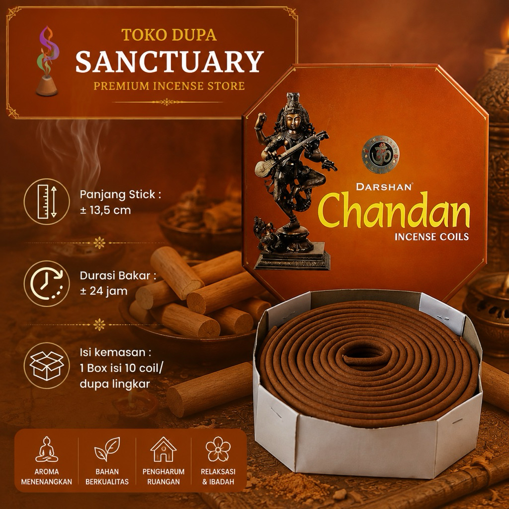 Dupa India Aromatherapi Coil - Darshan Chandan