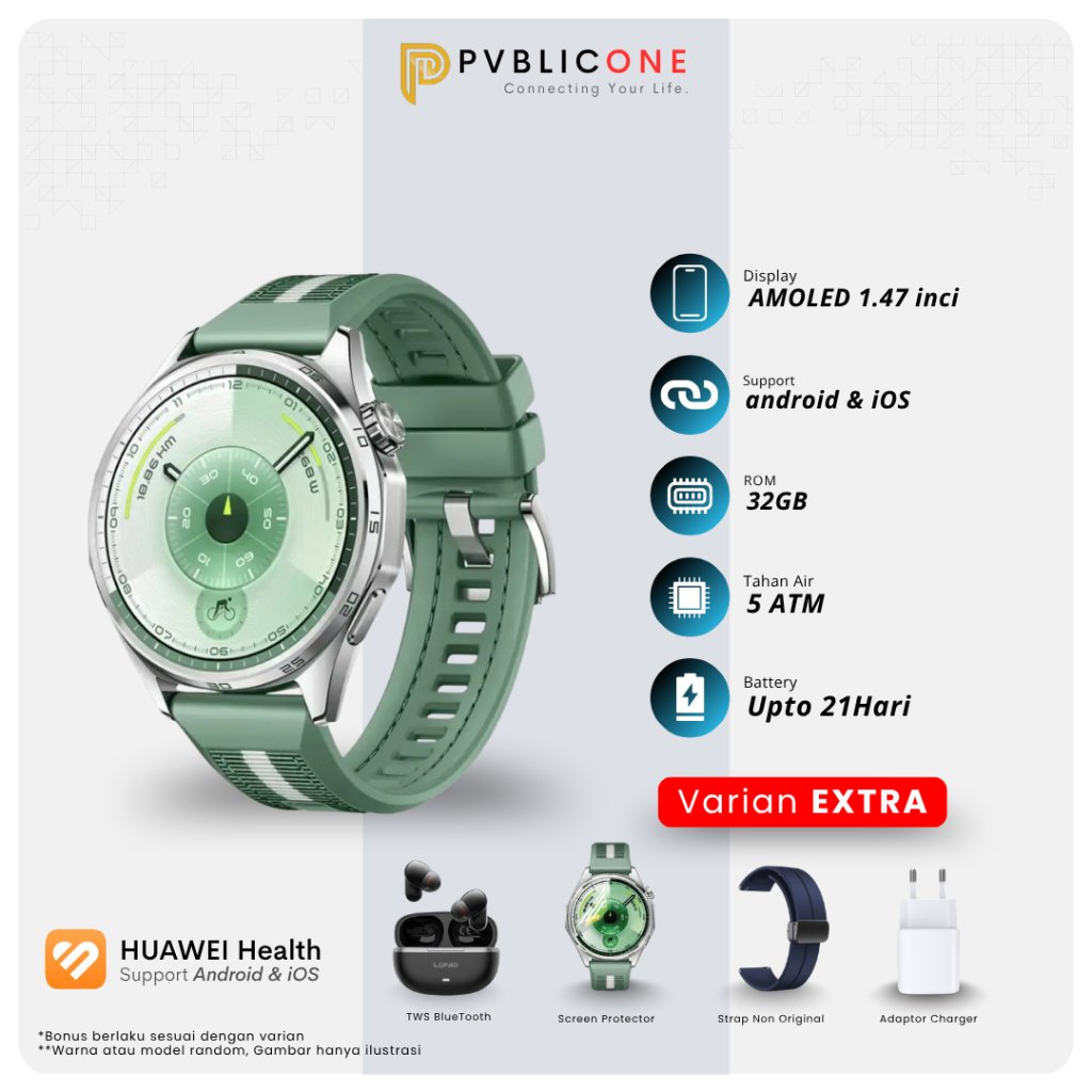 HUAWEI Watch GT 6 Layar AMOLED 3000 nits Battery up to 2 Week Garansi Resmi 1 Tahun